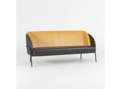 Nowoczesna sztuczna skóra Sofa 3 miejsce do siedzenia Gabinet Włókienniczy Podkładka Meble Design