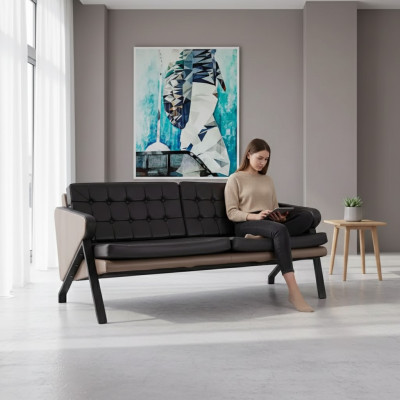 Dwumiejscowe luksusowe meble do gabinetu Nowoczesna tapicerowana sofa