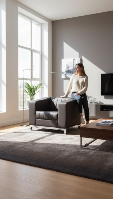 Szary Fotel Office Meble Siedziba Fotel Tapicerowany Fotel Włókienniczy Gabinet