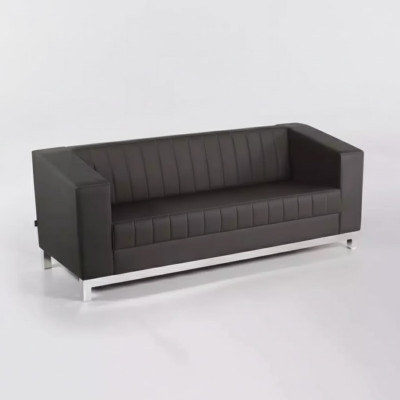 Nowoczesna trzyosobowa kanapa tapicerowana w kolorze czarnym Study Meble Luxury