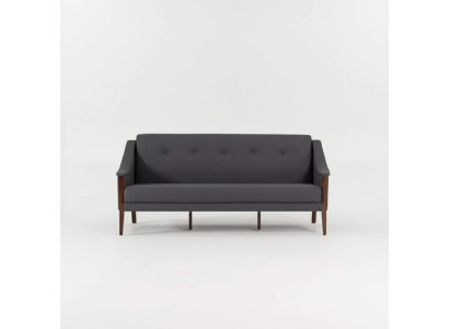 Ciemnoszara designerska sofa trzyosobowa Meble tapicerowane meble biurowe