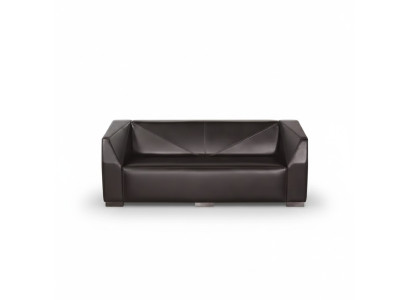 Czarna trzyosobowa sofa do gabinetu Włókienniczy kanapa luksusowa designerska sofa