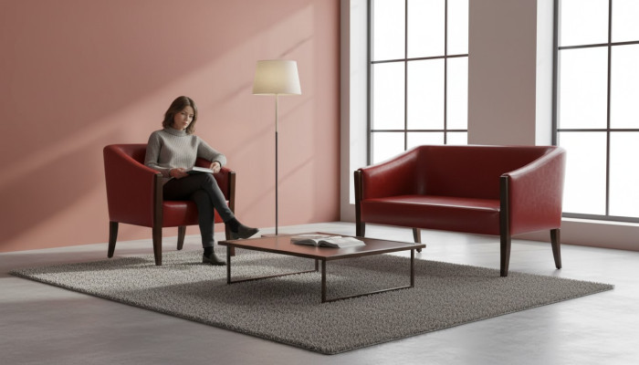 Czerwony Zestaw sofowy Dwumiejscowy nowoczesny Fotel Designer Podkładka Luksusowy zestaw