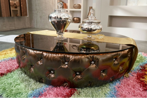 stolik kawowy Chesterfield luksusowy stolik kawowy do salonu Drewno Modern