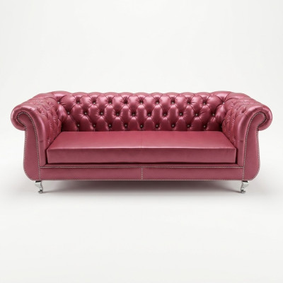 Sofa Chesterfield 4 miejsce do siedzenia Luksusowe sofy Skórzana sofa do salonu Kanapa