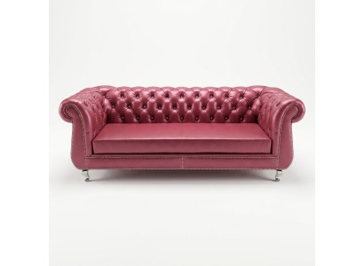 Sofa Chesterfield 4 miejsce do siedzenia Luksusowe sofy Skórzana sofa do salonu Kanapa
