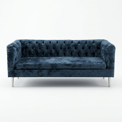 Luksusowa Sofa Chesterfield 3 miejsce do siedzenia Couch Włókienniczy Nowoczesne Sofy Blue Turkus