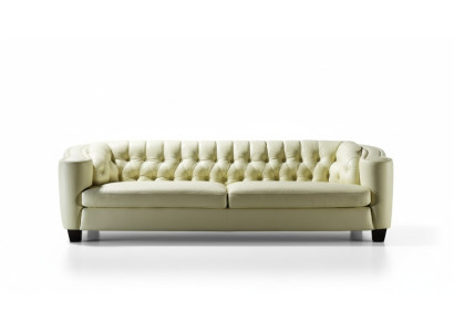 Luksusowa Sofa Chesterfield 4 miejsce siedzące sztuczna skóra Couch Białe Sofy Modern