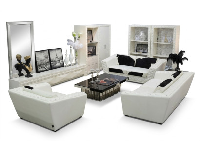 Zestaw sofowy Chesterfield 3+2+1 miejsce do siedzenia Fotel Sofa Skóra z Ponyfell