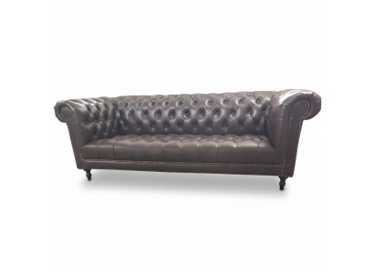 Sofa 4 miejsce do siedzenia Chesterfield Couch Luksusowa Sofa Skórzana 245cm Meble