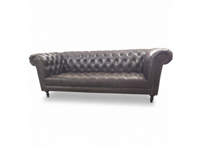 Sofa 4 miejsce do siedzenia Chesterfield Couch Luksusowa Sofa Skórzana 245cm Meble