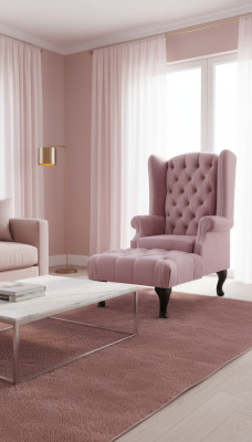Chesterfield EarsFotel Stołek Aksamit Rosa Siedziba Lounge Relaks Lounge Club