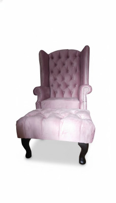 Chesterfield EarsFotel Stołek Aksamit Rosa Siedziba Lounge Relaks Lounge Club