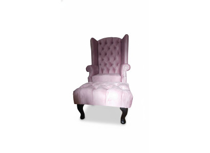 Chesterfield EarsFotel Stołek Aksamit Rosa Siedziba Lounge Relaks Lounge Club