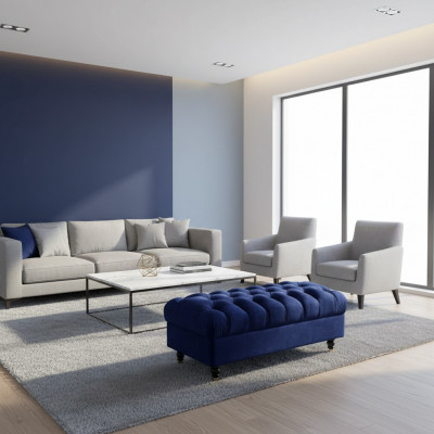 Luksusowy Stołek Kanapa Design Chesterfield Relaks Stołek Nowoczesny podnóżek Siedziba