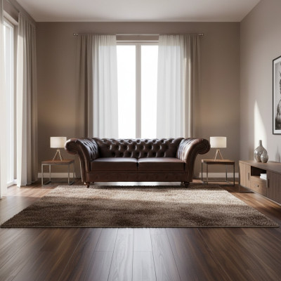 Sofa Chesterfield 3 miejsce do siedzenia Kanapa Siedziba luksusowe kanapy trzyosobowe 230cm
