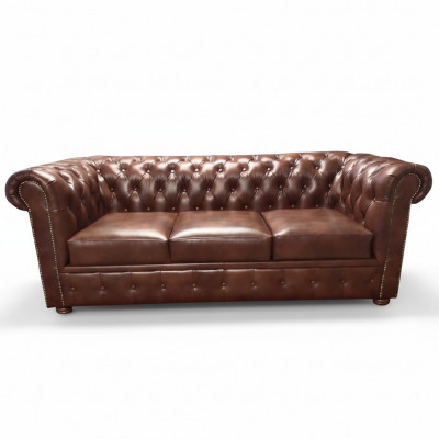 Luksusowa Sofa Chesterfield 3 miejsce do siedzenia Sofy Lounge Sofy Kanapa 230cm Materiał
