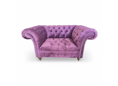 Chesterfield Fotel Couch 1 miejsce do siedzenia Włókienniczy Fotel Materiał Siedziba Lounge Meble