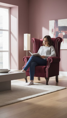 EarsFotel Chesterfield Fotel Aksamit Czerwony Couch 1 miejsce siedzące Modern