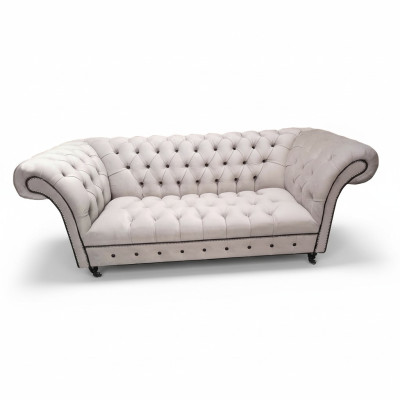 Sofa Chesterfield Sofy Trzyosobowe Podkładka Włókienniczy Kanapy Nowoczesne