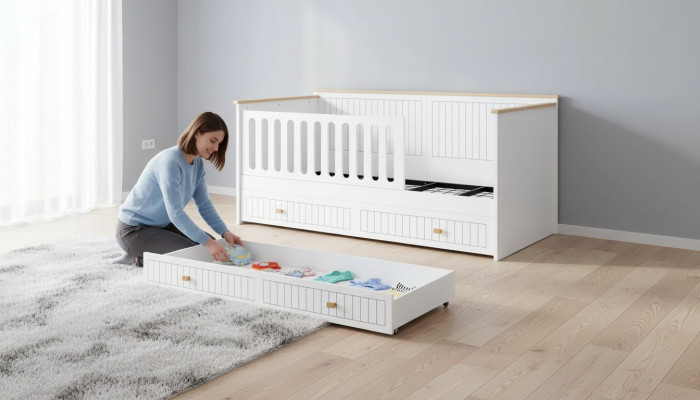 Nowoczesne Meble Design Łóżka dziecięce Łóżko Biały żłobek
