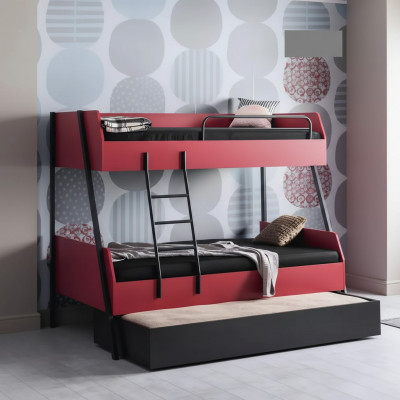 Łóżko młodzieżowe składane Kids Design Nowoczesne łóżko żłobek Drewno łóżko