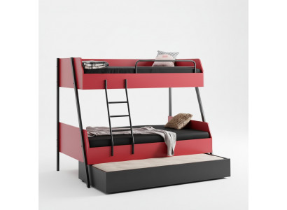 Łóżko młodzieżowe składane Kids Design Nowoczesne łóżko żłobek Drewno łóżko