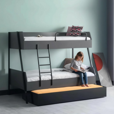 Łóżko młodzieżowe składane Kids Design Nowoczesne łóżko żłobek z drewna
