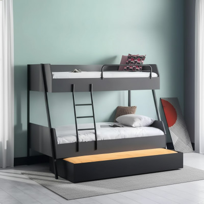 Łóżko młodzieżowe składane Kids Design Nowoczesne łóżko żłobek z drewna