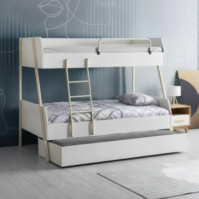 Łóżko młodzieżowe Białe łóżko składane Design Nowoczesne łóżko żłobek Meble
