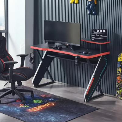 Nowoczesne stoły Biurko Biurko Dziecięce Czarny Gamer Komputer Tabela