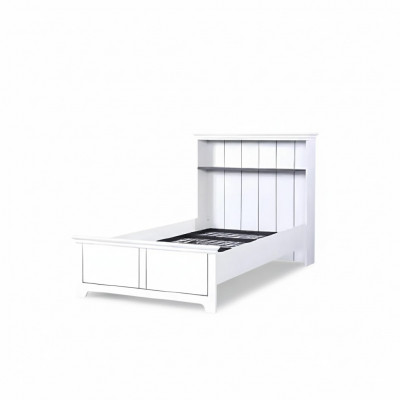 Łóżko drewniane Sypialnia Design Luxury Meble Pokój Młodzieżowy Biały Classic