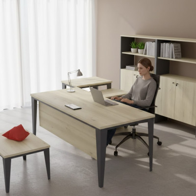 Designerskie Biurko Brązowe Meble Biurowe Stoły Drewniane Luksusowe Meble Nowe