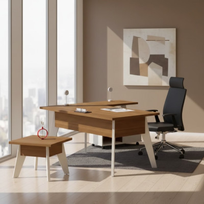 Biurko narożne Designerskie meble drewniane Biurko Studium Tabela Nowy