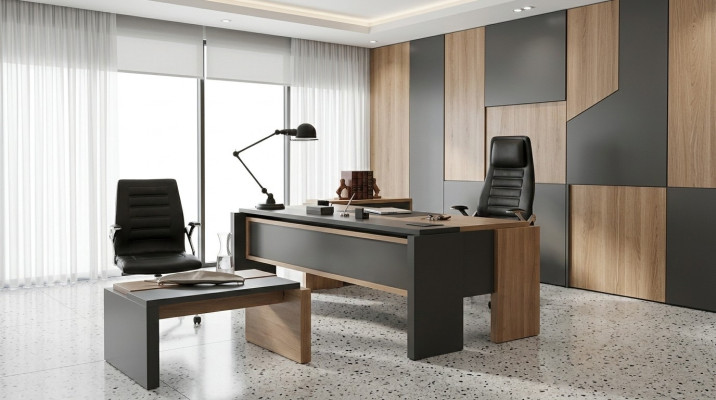 Luksusowe Biurko Tabela Drewno Design Meble Biurowe Meble 206x102cm