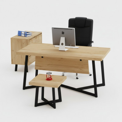 Jasnobrązowe designerskie Biurko designerskie meble biurowe stoły Drewno Nowe