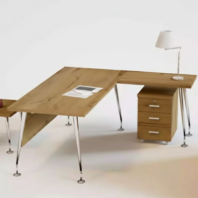 Klasyczne designerskie meble biurowe Biurko narożne stół roboczy Drewno Meble