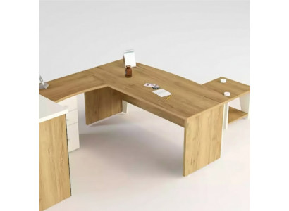 Brązowe Biurko narożne Exclusive Design Biurko Study Meble