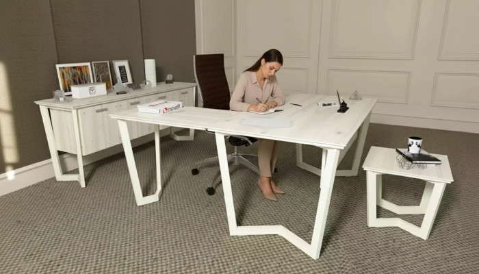 Biurko Büro Kredens Biurko narożne Büro Ustawić Szafkę na schrifty 3 szt.