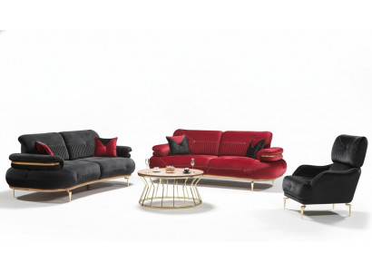 Nowoczesny zestaw mebli do salonu Podkładka Sofa Fotel Modern 3-częściowy
