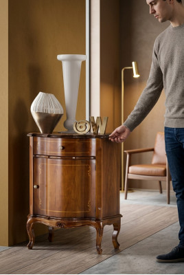 Klasyczna brązowa designerska konsola boczna Kredens Sypialnia Meble