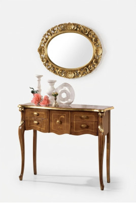 Klasyczny Stół konsolowy Brązowy Drewniany Stół Do Salonu Designerskie Meble
