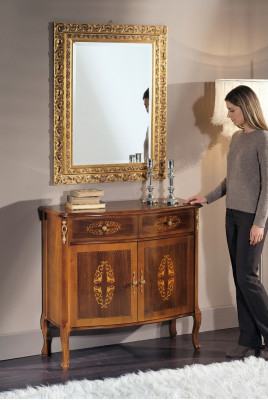 Komoda brązowa luksusowa konsola Drewno Kredens Classic Wysokiej jakości meble