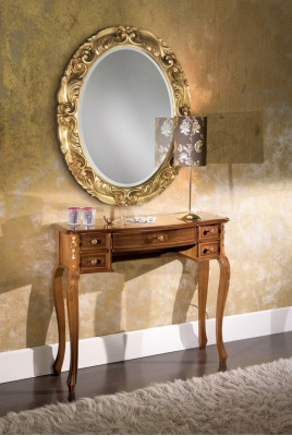 Klasyczny Stół konsolowy Designer Brown Drewno Toaletka New Meble
