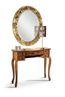 Klasyczny Stół konsolowy Designer Brown Drewno Toaletka New Meble