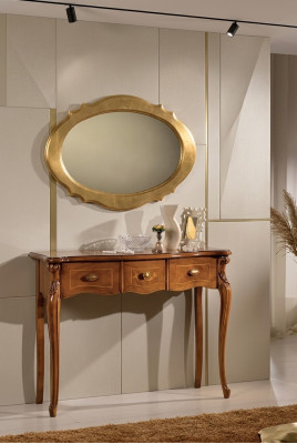 Toaletki konsolowe Brown Stół Sypialnia Meble Drewno luksusowy design