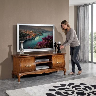 Klasyczny brązowy Stojak TV Luksusowa niska szafka do salonu Meble do salonu