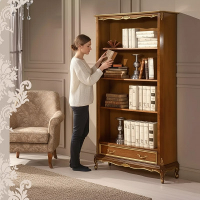 Półka na książkę dla The Living Room Klasyczne brązowe drewniane półki Meble