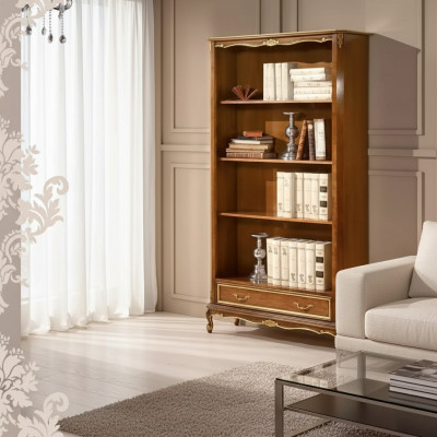 Półka na książkę dla The Living Room Klasyczne brązowe drewniane półki Meble