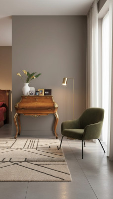 Design Luxury Brown Stół konsolowy Sypialnia Meble Toaletka Drewno